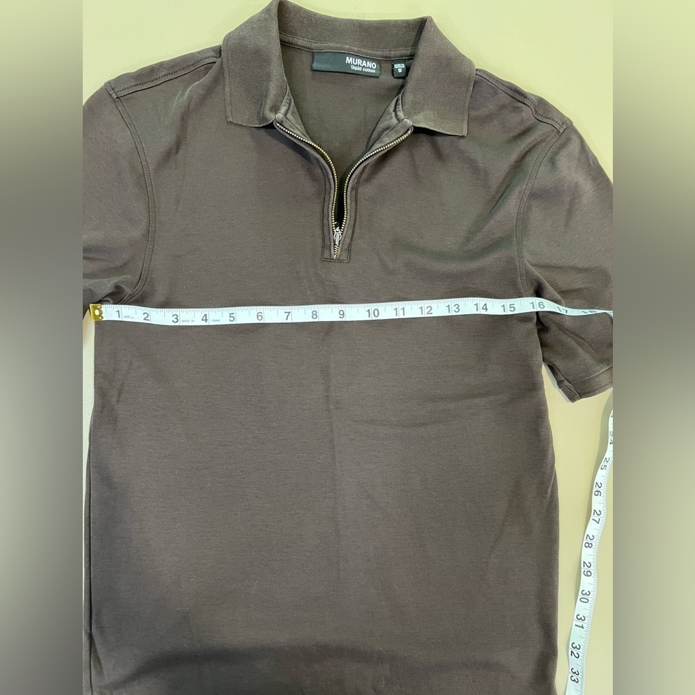 Murano Liquid Cotton Brown Polo Shirt Size S - Picture 7 of 7
